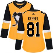 Wholesale Cheap Adidas Penguins #81 Phil Kessel Gold Alternate Authentic Women's Stitched NHL Jersey