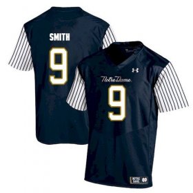 Wholesale Cheap Men\'s Notre Dame #9 Jaylon Smith Navy White 2020 NCAA Football Jersey