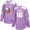 Wholesale Cheap Adidas Islanders #16 Andrew Ladd Purple Authentic Fights Cancer Stitched Youth NHL Jersey