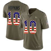 Wholesale Cheap Nike Cardinals #10 DeAndre Hopkins Olive/USA Flag Men's Stitched NFL Limited 2017 Salute To Service Jersey