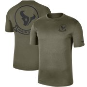 Wholesale Cheap Men's Houston Texans Nike Olive 2019 Salute to Service Sideline Seal Legend Performance T-Shirt