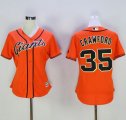 Wholesale Cheap Giants #35 Brandon Crawford Orange Women's Alternate Stitched MLB Jersey