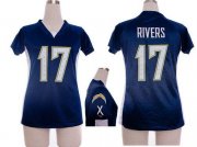Wholesale Cheap Nike Chargers #17 Philip Rivers Navy Blue Team Color Draft Him Name & Number Top Women's Stitched NFL Elite Jersey