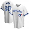 Wholesale Cheap Men's Toronto Blue Jays #30 Alejandro Kirk White Home Cooperstown Collection Player Jersey