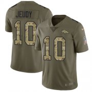 Wholesale Cheap Nike Broncos #10 Jerry Jeudy Olive/Camo Youth Stitched NFL Limited 2017 Salute To Service Jersey