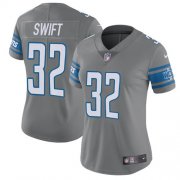 Wholesale Cheap Nike Lions #32 D'Andre Swift Gray Women's Stitched NFL Limited Rush Jersey