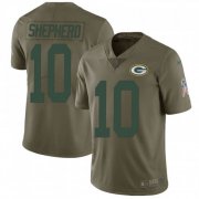 Wholesale Cheap Nike Packers #10 Darrius Shepherd Olive Youth Stitched NFL Limited 2017 Salute To Service Jersey