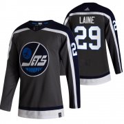 Wholesale Cheap Winnipeg Jets #29 Patrik Laine Black Men's Adidas 2020-21 Reverse Retro Alternate NHL Jersey