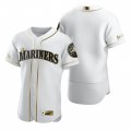 Wholesale Cheap Seattle Mariners Blank White Nike Men's Authentic Golden Edition MLB Jersey