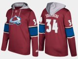 Wholesale Cheap Avalanche #34 Carl Soderberg Burgundy Name And Number Hoodie