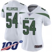 Wholesale Cheap Nike Jets #54 Avery Williamson White Women's Stitched NFL 100th Season Vapor Limited Jersey