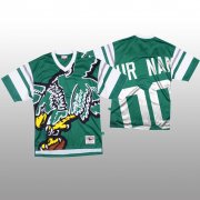 Wholesale Cheap NFL Philadelphia Eagles Custom Green Men's Mitchell & Nell Big Face Fashion Limited NFL Jersey