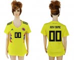 Wholesale Cheap Women's Colombia Personalized Home Soccer Country Jersey