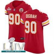 Wholesale Cheap Nike Chiefs #90 Emmanuel Ogbah Red Super Bowl LIV 2020 Team Color Men's Stitched NFL Vapor Untouchable Elite Jersey