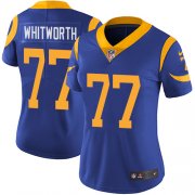 Wholesale Cheap Nike Rams #77 Andrew Whitworth Royal Blue Alternate Women's Stitched NFL Vapor Untouchable Limited Jersey