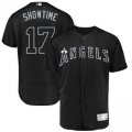 Wholesale Cheap Los Angeles Angels #17 Shohei Ohtani Showtime Majestic 2019 Players' Weekend Flex Base Authentic Player Jersey Black