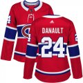 Wholesale Cheap Adidas Canadiens #24 Phillip Danault Red Home Authentic Women's Stitched NHL Jersey