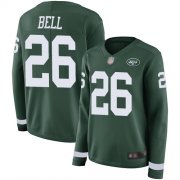 Wholesale Cheap Nike Jets #26 Le'Veon Bell Green Team Color Women's Stitched NFL Limited Therma Long Sleeve Jersey