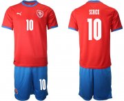 Wholesale Cheap Men 2020-2021 European Cup Czech Republic home red 10 Soccer Jersey