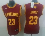 Wholesale Cheap Women's Cleveland Cavaliers #23 LeBron James Red 2016 The NBA Finals Patch Jersey