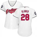 Wholesale Cheap Indians #28 Corey Kluber White 2016 World Series Bound Women's Home Stitched MLB Jersey