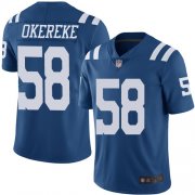 Wholesale Cheap Nike Colts #58 Bobby Okereke Royal Blue Men's Stitched NFL Limited Rush Jersey