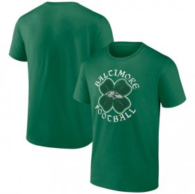 Wholesale Cheap Men\'s Baltimore Ravens Kelly Green St. Patrick\'s Day Celtic T-Shirt