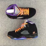 Wholesale Cheap Air Jordan 5 Player Exclusives(PE) Shoes Black Purple Orange Grey