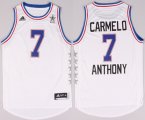 Wholesale Cheap 2015 NBA Eastern All-Stars #7 Carmelo Anthony Revolution 30 Swingman White Jersey