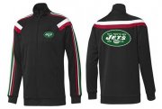 Wholesale Cheap NFL New York Jets Team Logo Jacket Black_2