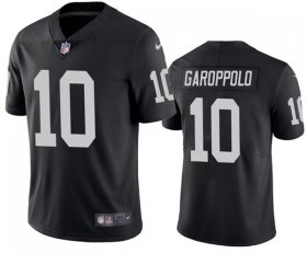 Wholesale Cheap Men\'s Las Vegas Raiders #10 Jimmy Garoppolo Black Vapor Untouchable Stitched Football Jersey