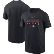 Wholesale Cheap Men's Cleveland Indians Nike Navy Authentic Collection Team Performance T-Shirt