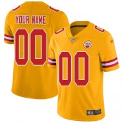 Wholesale Cheap Nike Kansas City Chiefs Customized Gold Men's Stitched NFL Limited Inverted Legend Jersey
