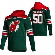 Wholesale Cheap New Jersey Devils #50 Corey Crawford Adidas Reverse Retro Pullover Hoodie Green