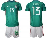 Wholesale Men's Mexico #13 G.ochoa Green Home Soccer Jersey Suit