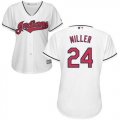 Wholesale Cheap Indians #24 Andrew Miller White Women's Home Stitched MLB Jersey