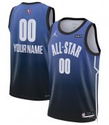 Wholesale Cheap Men's 2023 All-Star Active Player Custom Blue Game Swingman Stitched Basketball Jersey