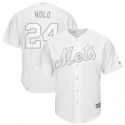 Wholesale Cheap Mets #24 Robinson Cano White "Nolo" Players Weekend Cool Base Stitched MLB Jersey
