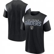 Wholesale Men's Las Vegas Raiders Black White Home Stretch Team T-Shirt