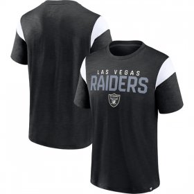 Wholesale Men\'s Las Vegas Raiders Black White Home Stretch Team T-Shirt