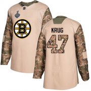 Wholesale Cheap Adidas Bruins #47 Torey Krug Camo Authentic 2017 Veterans Day Stanley Cup Final Bound Stitched NHL Jersey
