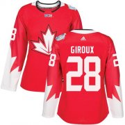 Wholesale Cheap Team Canada #28 Claude Giroux Red 2016 World Cup Women's Stitched NHL Jersey