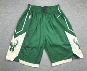 Wholesale Cheap Men's Milwaukee Bucks Green Stitched NBA Nike Swingman Shorts
