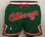 Wholesale Cheap Chicago Bulls Green With Chicago Swingman Throwback Shorts