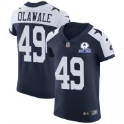 Wholesale Cheap Nike Cowboys #49 Jamize Olawale Navy Blue Thanksgiving Men's Stitched With Established In 1960 Patch NFL Vapor Untouchable Throwback Elite Jersey