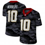 Cheap Los Angeles Chargers #10 Justin Herbert Men's Nike 2020 Black CAMO Vapor Untouchable Limited Stitched NFL Jersey