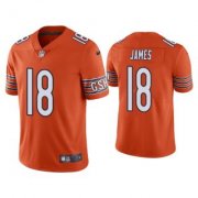 Wholesale Cheap Men's Orange Chicago Bears #18 Jesse James Vapor untouchable Limited Stitched Jersey