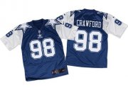 Wholesale Cheap Nike Cowboys #98 Tyrone Crawford Navy Blue/White Throwback Men's Stitched NFL Elite Jersey