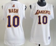 Wholesale Cheap Los Angeles Lakers #10 Steve Nash White Womens Jersey