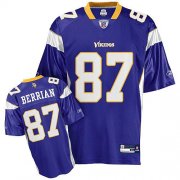 Wholesale Cheap Vikings #87 Bernard Berrian Purple Stitched NFL Jersey